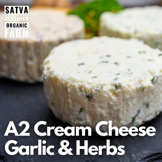 organic Fresh A2 Cream Cheese Garlic & Herbs - Online store for organic products in Bangalore - Native Dairy | Native Dairy & Eggs