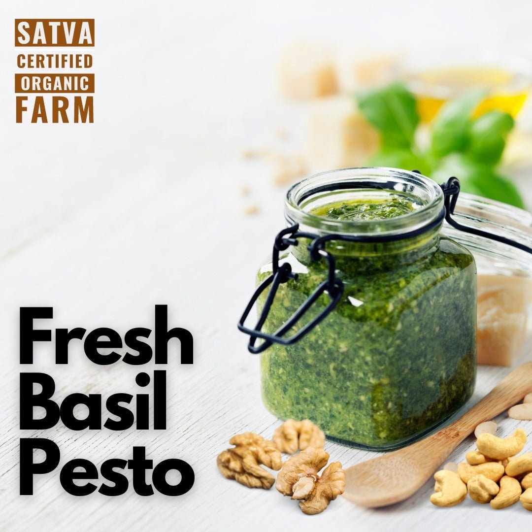 organic Fresh Basil Pesto - Online store for organic products in Bangalore - Dips | Microgreens