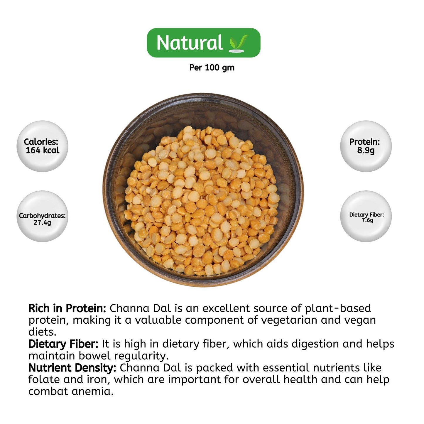 organic Chana Dal | split chickpeas | Bengal gram - Online store for organic products in Bangalore - Bengal gram | Chickpea