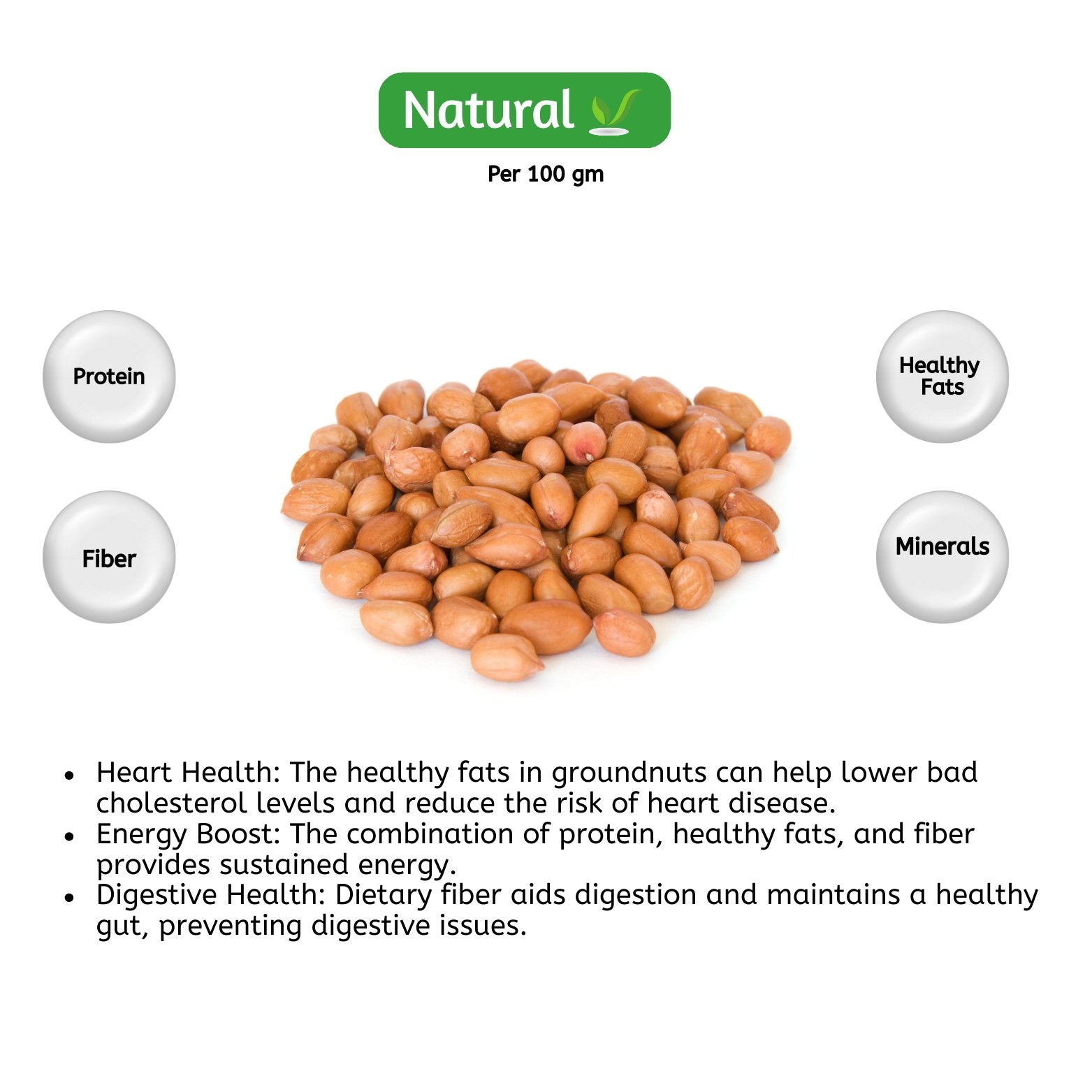 organic peanuts - 500 gms - best Online organic store in Bangalore - Grains | Groceries