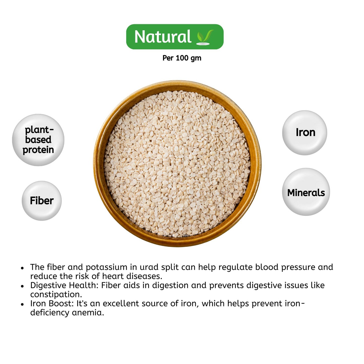 organic Urad Dal White Split - Online store for organic products in Bangalore - Groceries | Groceries 1