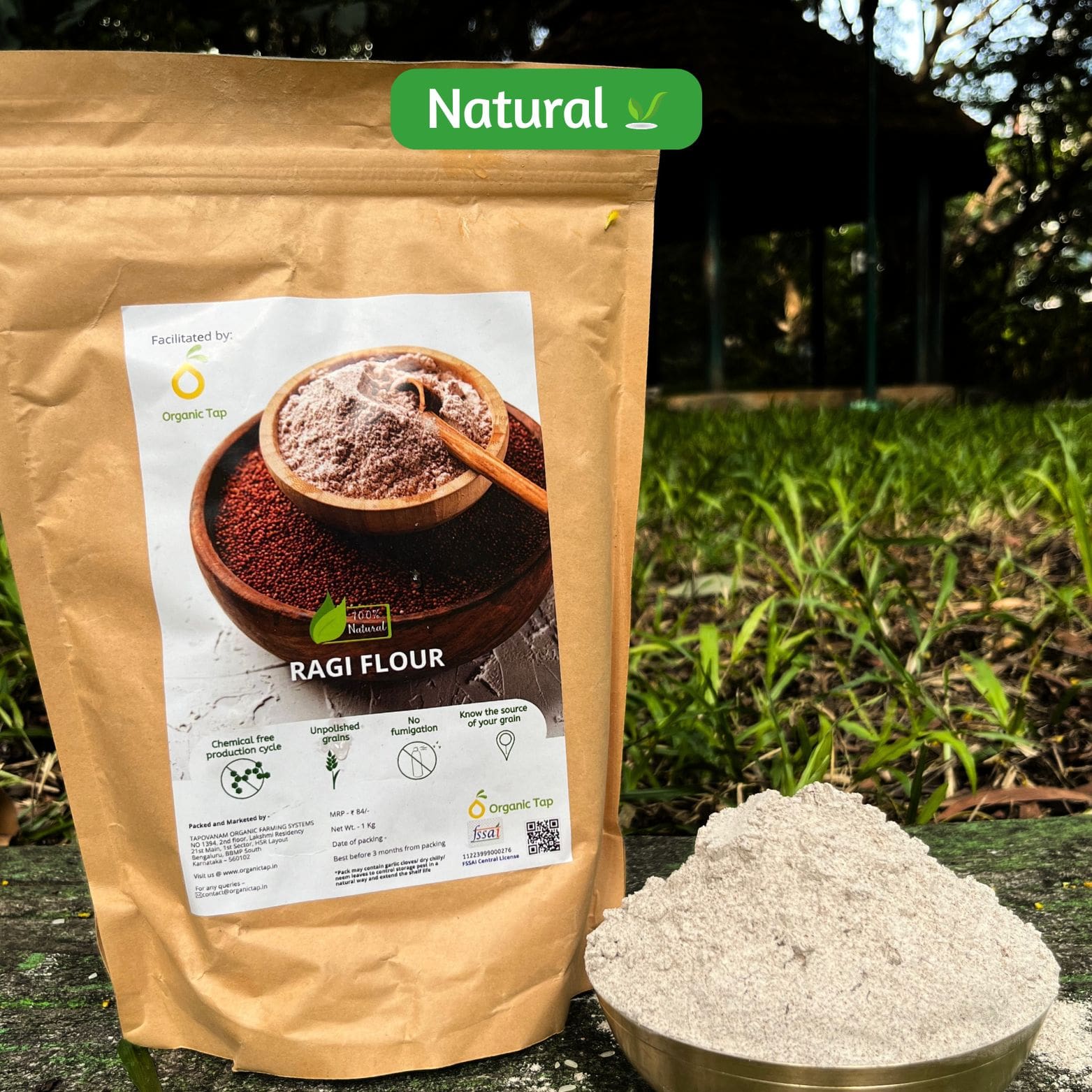 organic Ragi Flour - Online store for organic products in Bangalore - Finger millet | Flours