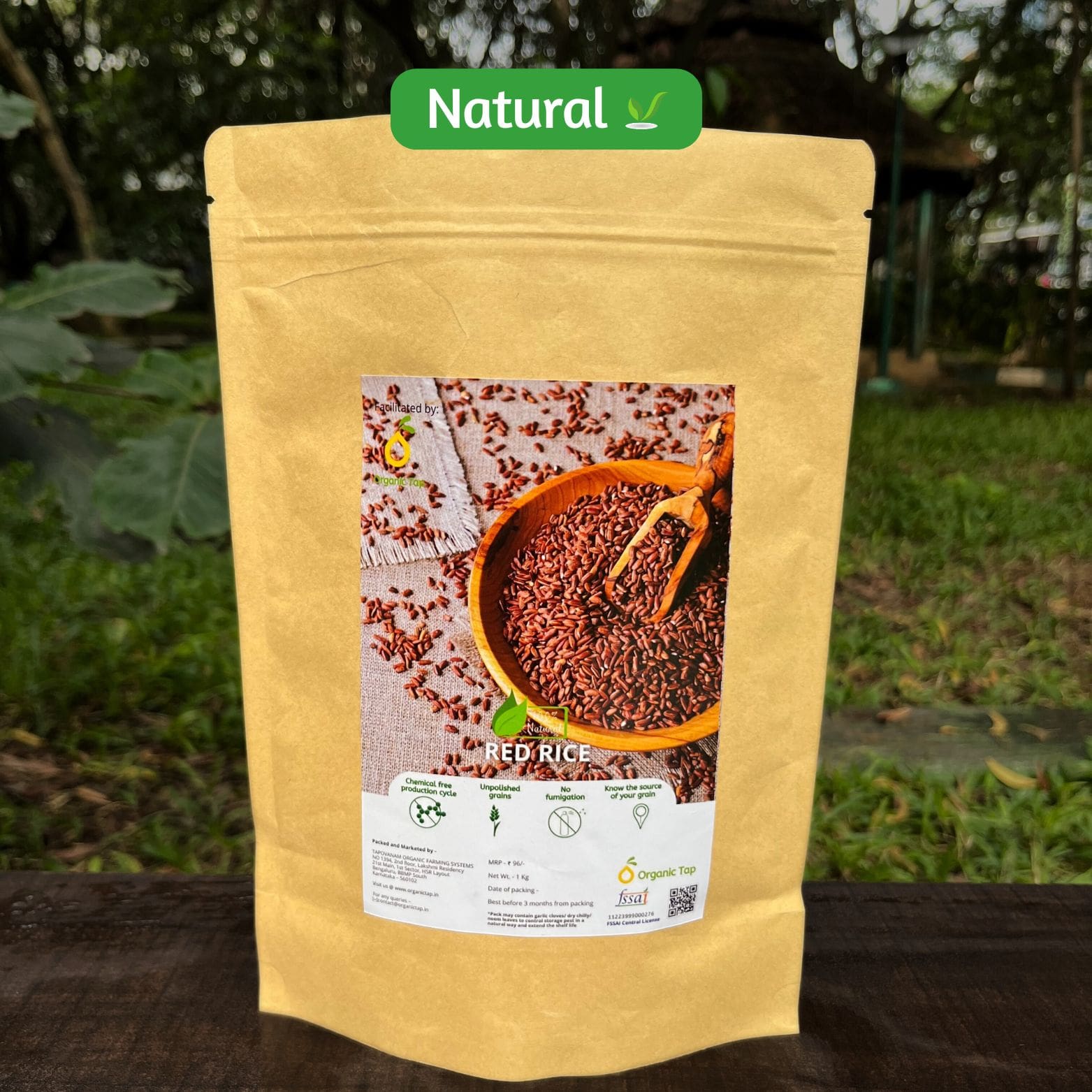 organic Red Rice Raw - Online store for organic products in Bangalore - Groceries |