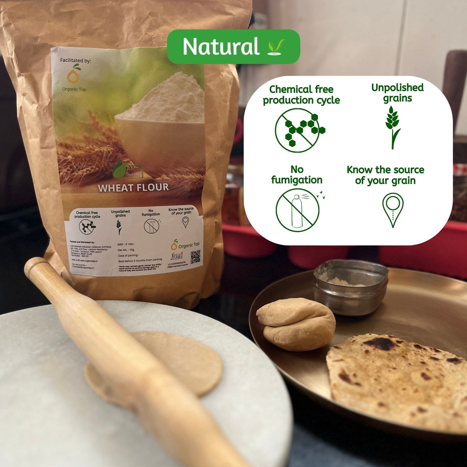 organic Organic Wheat Flour - Online store for organic products in Bangalore - Groceries | Groceries 1
